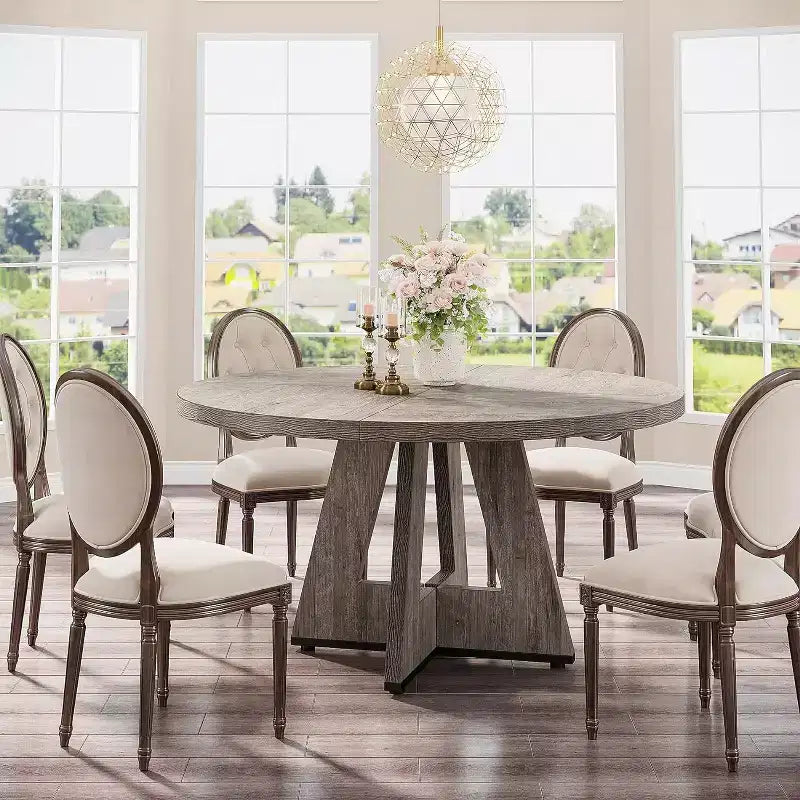 Table à manger ronde de 120 cm pour 4 personnes