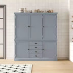 Garde-manger de cuisine autoportant Whisen 73 avec tiroirs et étagères réglables pour le rangement et l'organisation dans la salle à manger ou la cuisine