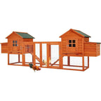 AECOJOY 144 Grand poulailler avec enclos, clapier en bois, cage pour volaille