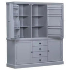 Garde-manger de cuisine autoportant Whisen 73 avec tiroirs et étagères réglables pour le rangement et l'organisation dans la salle à manger ou la cuisine