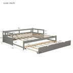 Lit gigogne extensible, Lit gigogne en bois avec tiroir-lit