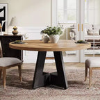 Table à manger ronde de 120 cm pour 4 personnes
