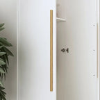 Armoire de rangement moderne sur pied en bois massif avec étagères
