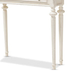 Console en bois de style provincial français Keene The Gray Barn avec finition délavée chêne et blanc vieilli