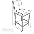 Lot de 2 tabourets de bar contemporains - S.O.