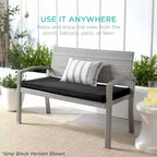 Banc de jardin en osier d'extérieur 2 places Best Choice Products avec coussin, capacité de 317 kg