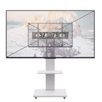Meuble TV pour téléviseurs de 32 à 75 pouces, Chariot TV mobile à hauteur réglable avec tiroir et roulettes pour salon, chambre, bureaux -ModernLuxe