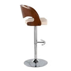 Lot de 2 tabourets de bar réglables pivotants Pino, style Mid-Century Modern - Lumisource