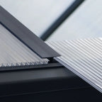 Serre de jardin aluminium VEIKOUS avec évent de toit réglable et porte verrouillable Grise