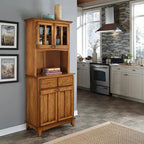 Vaisselier à buffet Homestyles Cottage Oak avec plateau en bois