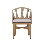 Christopher Knight Home Ferb Ensemble de salle à manger 7 pièces bohème en bois d'acacia et osier avec coussins