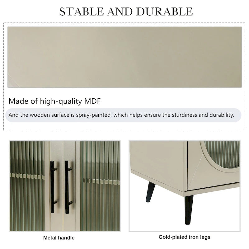Meuble TV pour téléviseur de 65 pouces et plus, meuble TV en bois avec placard de rangement et étagères réglables, console multimédia pour salon ou chambre