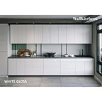 Collection Signature Cuisine Blanc Brillant Taille de la Base 13 pieds de large - 153x24