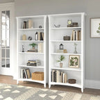 Bibliothèque haute Salinas à 5 étagères (Lot de 2) par Bush Furniture