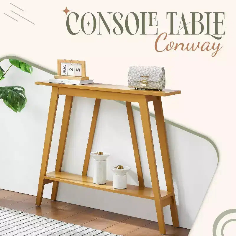 Kings Brand Furniture – Console étroite avec étagère de rangement pour couloir, entrée, vestibule, salon