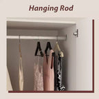 Hitow Armoire 2 grands tiroirs zone de suspension centrale avec miroir Style minimaliste