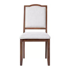 Lot de 4 chaises de salle à manger de style ferme avec dossier haut et assise rembourrée