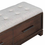Banc à chaussures avec coussin amovible et rangement dissimulé pour l'organisation de l'entrée et du salon