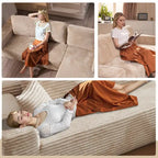 Canapé méridienne moderne rembourré avec coussins pour salon