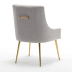 SEYNAR Lot de 8 chaises de salle à manger modernes en velours glamour, chaise de coiffeuse capitonnée pour salon (sans table)