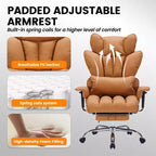 Fauteuil de bureau pour personnes fortes et grandes avec repose-pieds, fauteuil de jeu à dossier haut, fauteuil de bureau exécutif en cuir, fauteuil de bureau ergonomique avec support lombaire
