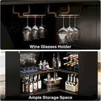 Meuble de bar d'angle avec porte-verres pour pub à domicile