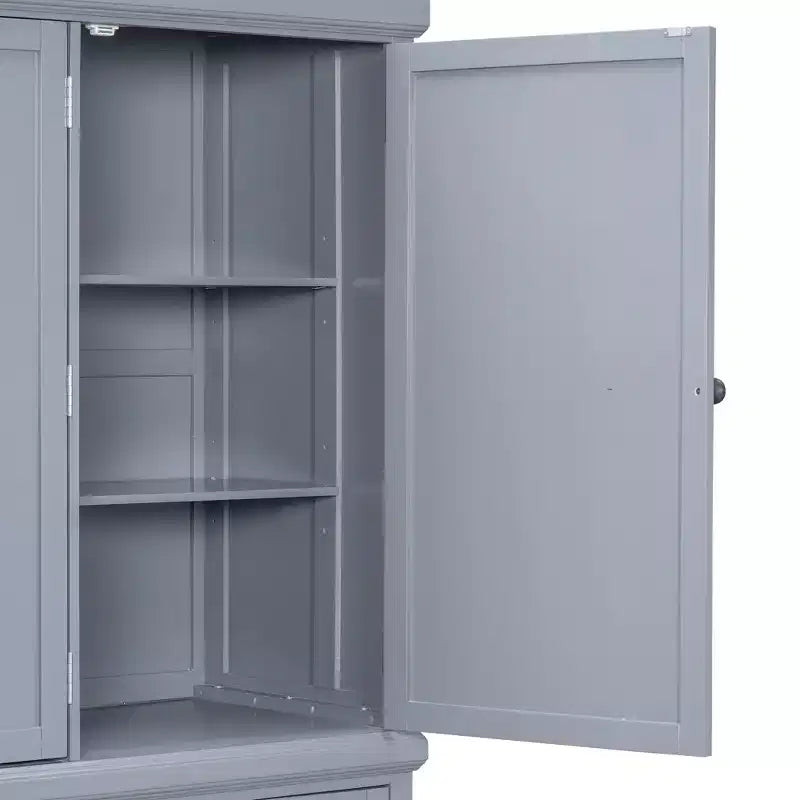 Garde-manger de cuisine autoportant Whisen 73 avec tiroirs et étagères réglables pour le rangement et l'organisation dans la salle à manger ou la cuisine