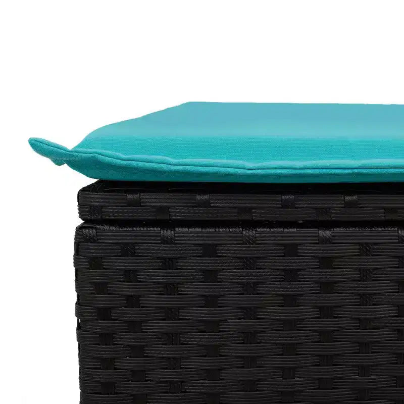vidaXL Salon de jardin 9 pièces avec coussins Gris Résine tressée