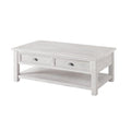 The Gray Barn Downington Table Basse à 2 Tiroirs en Bois Massif