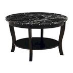 Table basse ronde avec étagère American Heritage de Convenience Concepts