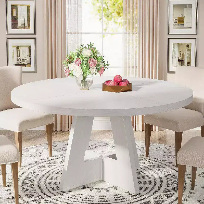 Table à manger ronde de 120 cm pour 4 personnes