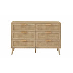Commode de chambre à façades en rotin