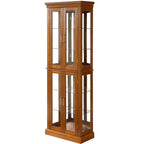 Vitrine, meuble vitrine avec 6 étagères réglables et portes en verre trempé, meuble haut pour salon, chambre à coucher