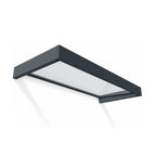 Auvent Sophia gris transparent pour portes et fenêtres de 0,9 m