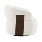 Fauteuil moderne Kieon 33W 360 pivotant en forme de tonneau - Lot de 2