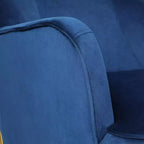Fauteuil de salon confortable Odo en velours avec assise rembourrée, lot de 2 | Karat Home
