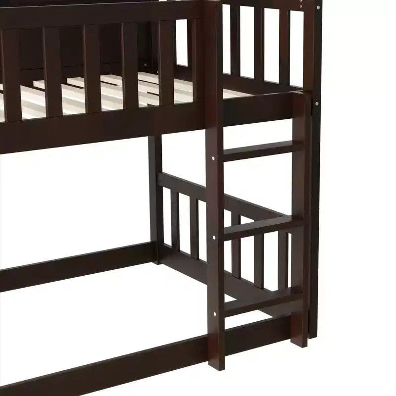 Lit superposé triple pour enfants, lit superposé trois places détachable avec échelle et barrière de sécurité, se sépare en 3 lits