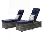 Excellent ensemble de chaises longues d'extérieur pour la relaxation et les loisirs