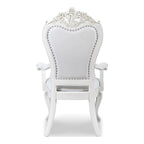 Chaises de salle à manger avec accoudoirs Eugene de Furniture of America, en bois massif traditionnel, avec garniture cloutée et pieds cabrioles (Lot de 2)