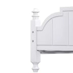 Cadre de lit plateforme Queen vintage - Pin massif, tête de lit en MDF, pas besoin de sommier
