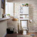 Armoire gain de place moderne blanche à 7 étagères