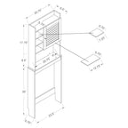 Armoire gain de place moderne blanche à 7 étagères