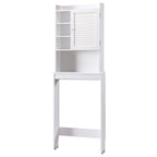 Armoire gain de place moderne blanche à 7 étagères
