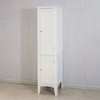 Meuble de salle de bain étroit à 5 niveaux avec 2 portes à persiennes - 15,35 x 15,35 x 63,00
