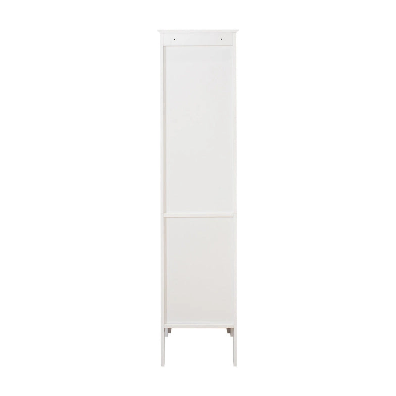 Meuble de salle de bain étroit à 5 niveaux avec 2 portes à persiennes - 15,35 x 15,35 x 63,00