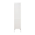 Meuble de salle de bain étroit à 5 niveaux avec 2 portes à persiennes - 15,35 x 15,35 x 63,00