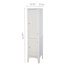Meuble de salle de bain étroit à 5 niveaux avec 2 portes à persiennes - 15,35 x 15,35 x 63,00