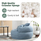 Fauteuil arrondi type « lazy sofa » – Blanc/Bleu/Gris/Jaune/Orange/Rose fuchsia/Bleu marine/Vert, modèle une ou deux places