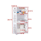 Étagères de rangement ouvertes à 3 niveaux, pour chambre, blanches