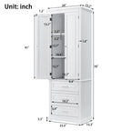 Meuble de rangement haut de salle de bain avec trois tiroirs blanc